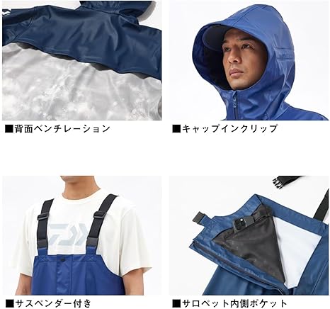 Amazon | [ダイワ] PUオーシャンレインスーツ DR-6026 ガンメタル M
